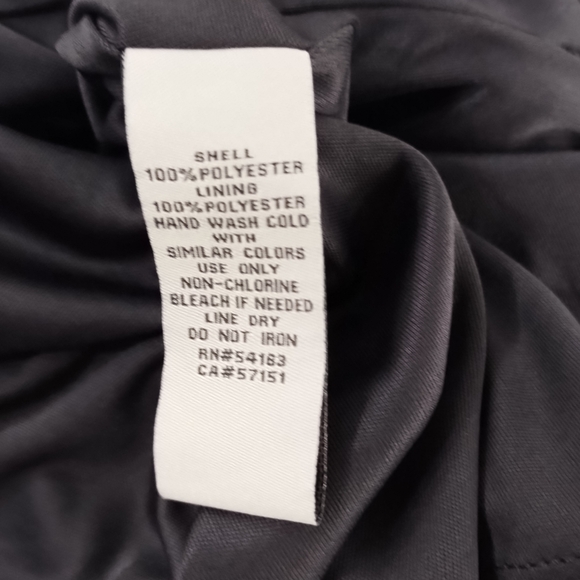 Sale Eliza J Dark Grey Sparkle Special Occasion Dress Keyhole Neck Rhinestones - Picture 3 of 6